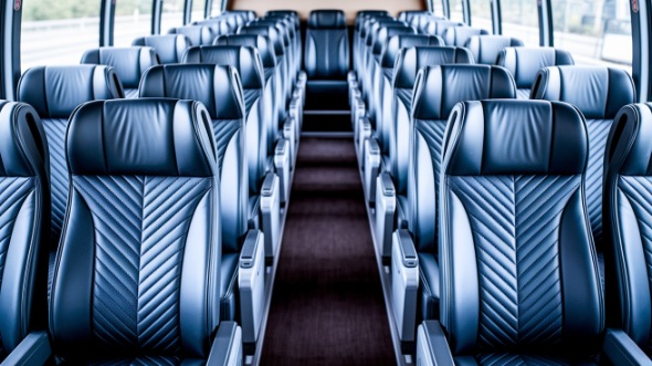 pasadena 54 passenger charter bus inside
