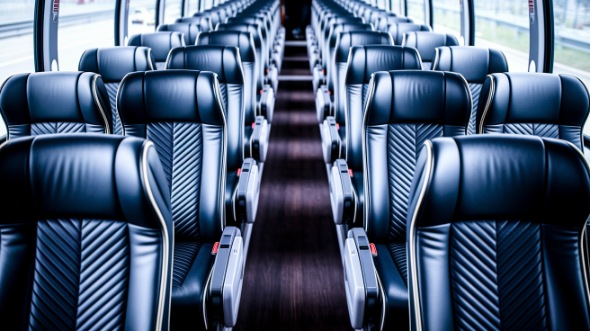 pasadena 55 passenger charter bus inside