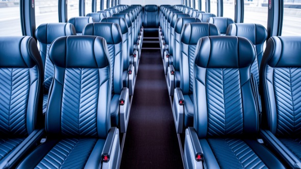 pasadena 56 passenger charter bus inside