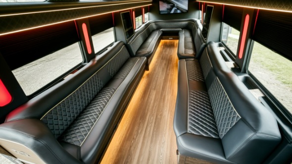 pasadena party bus rental interior
