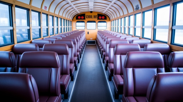 school bus rental interior